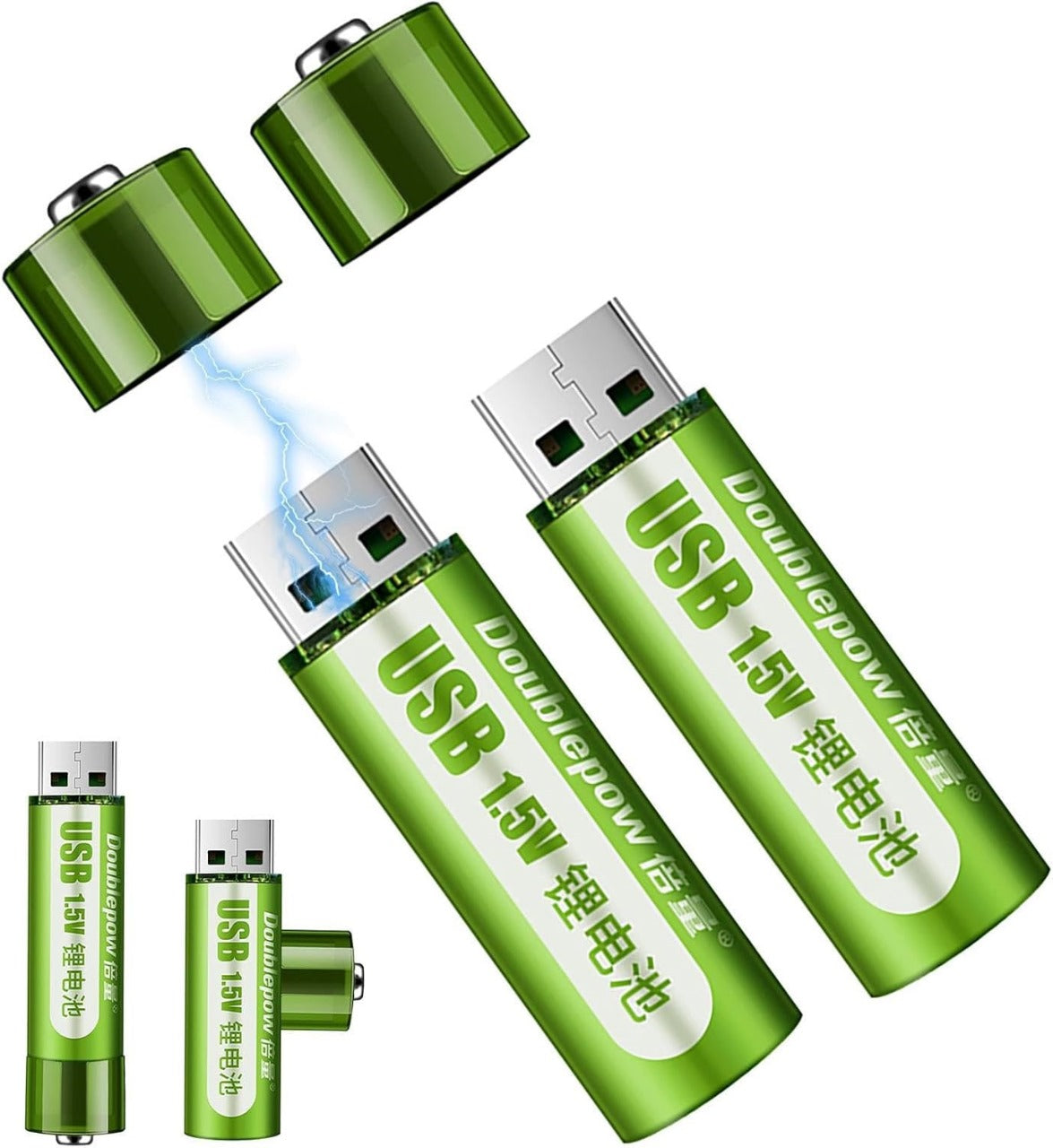 EcoCharge™: Pilas AA Recargables USB